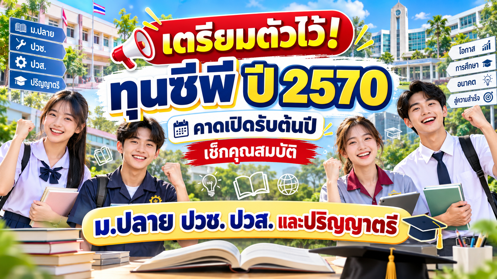 เตรียมตัวไว้! ทุนซีพี ปี 2570 คาดเปิดรับต้นปี เช็กคุณสมบัติ ม.ปลาย ปวช. ปวส. และปริญญาตรี